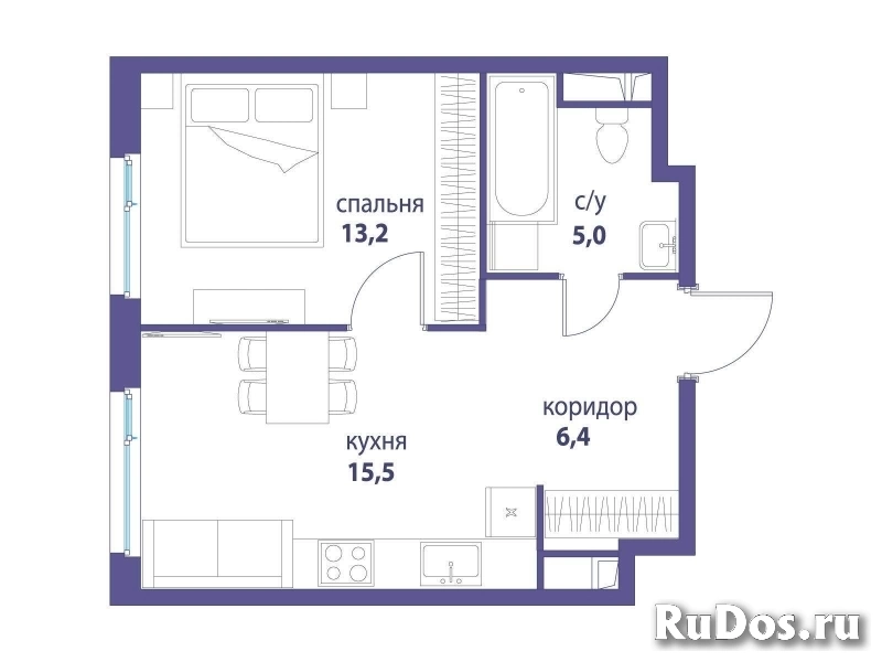 Продам 1 комнатную квартиру 40 м2 фото