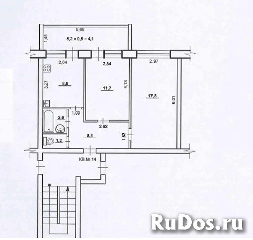 Продам 2 комнатную квартиру 54 м2 изображение 3