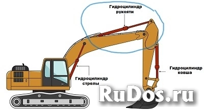 Гидроцилиндр рукояти для экскаватора Hyundai Robex 1300W-3 фото