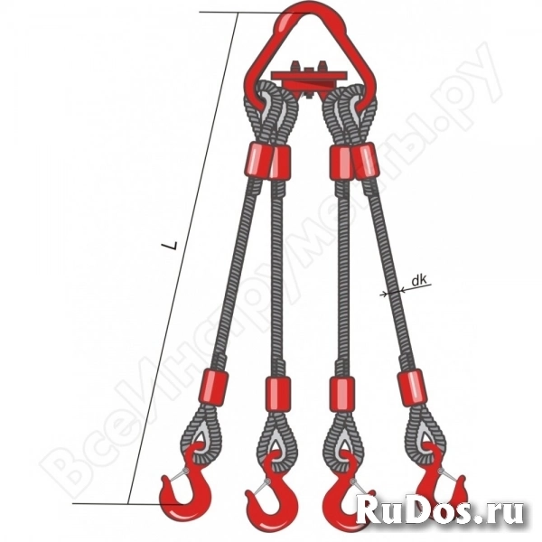 Четырехветвевой канатный строп КантаПлюс о4СК-12,5/6,0м фото