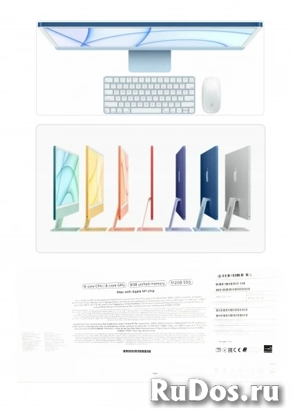 Моноблок Apple iMac 24 m1 512 gb blue Retina 4,5K изображение 7