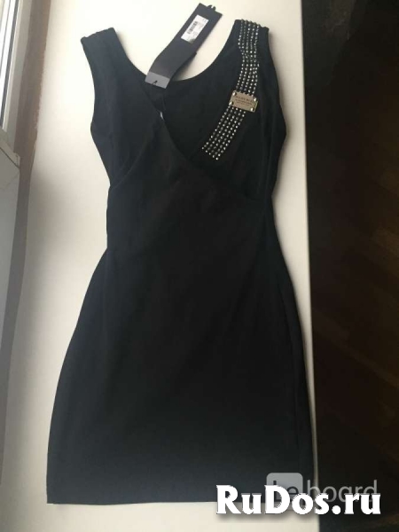 Платье новое philipp plain 44 46 м турция черное мини хлопок стра изображение 3