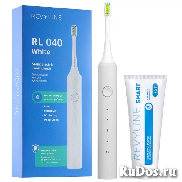 Набор электрическая щетка Revyline RL040 White и паста Smart изображение 3