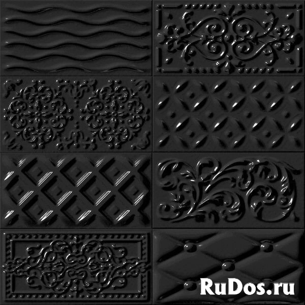 Декор Mugat Rivoli Декор Vives Ceramica Raspail Negro 10x20 Mugat Rivoli Raspail Negro 10x20 фото