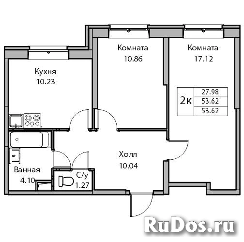 Продам 2 комнатную квартиру 53 м2 фото