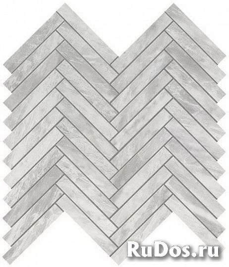 Мозаика Atlas Concorde (италия) Marvel Stone Bardiglio Grey Herringbone Wall 9SHB 300x305 мм (Керамическая плитка для ванной) фото