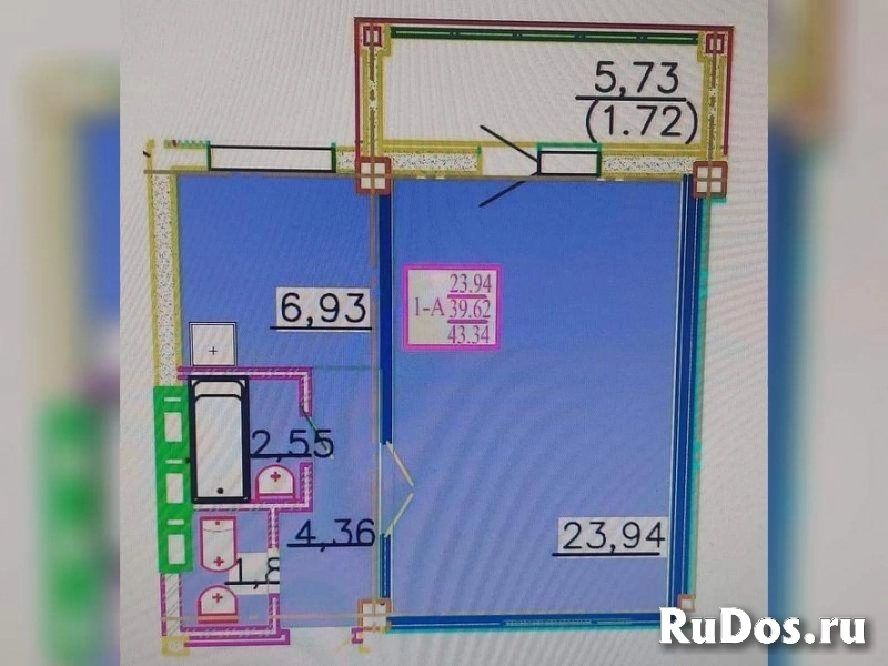 Продам 1 комнатную квартиру 43 м2 фотка