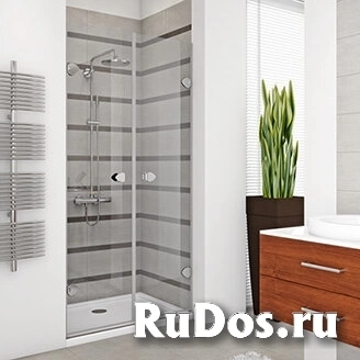 Дверь в душевую нишу GuteWetter STYLE DOOR GK-862 110х200 см, петли CH 26, ручки CH 112 стекло бесцветное 6 мм фото