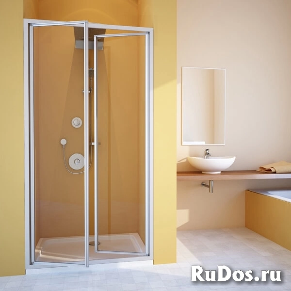 Душевая дверь в нишу GuteWetter Practic Door GK-402 93-97 см стекло бесцветное, профиль матовый хром фото