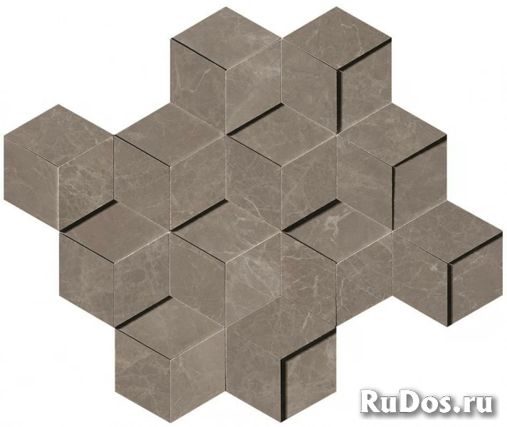 Плитка Atlas Concorde Marvel Edge MARVEL Gris Supreme Mosaico 3D AEPF 30,5x26,4 фото