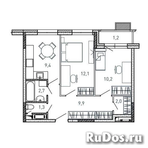 Продам 2 комнатную квартиру 48 м2 фото