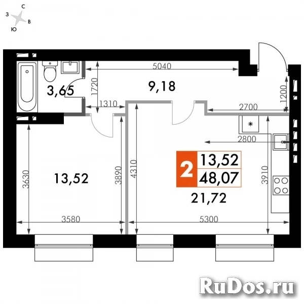 Продам 1 комнатную квартиру 48 м2 фото