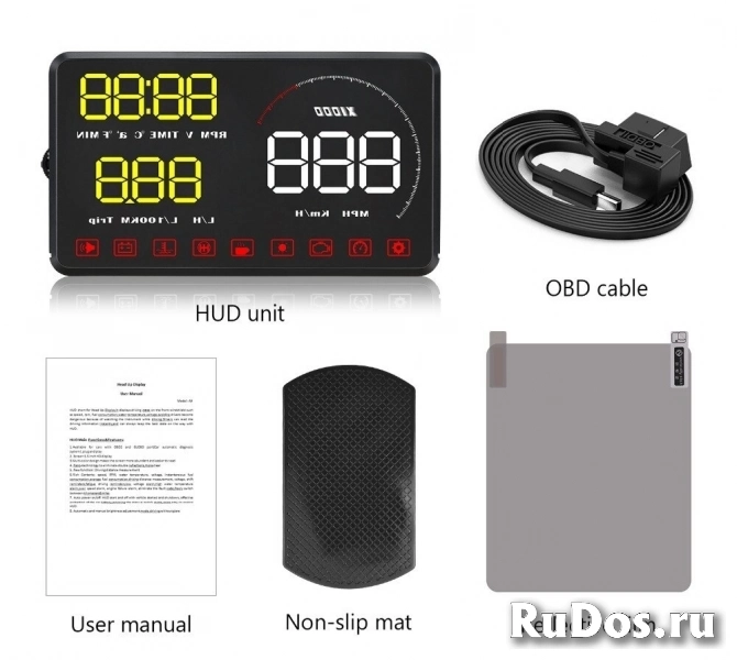 Проектор на лобовое стекло HUD Displey OBD2 A9 изображение 3