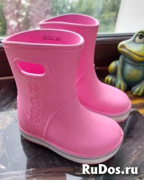CROCS Непромокаемые сапоги детские Crocband Boot , цвет розовый, размер 24 / 7 . фото