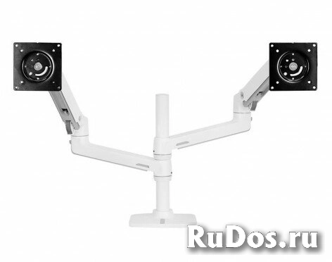 Двойное настольное крепление Ergotron LX Dual Stacking Arm 45-492-216, белый фото