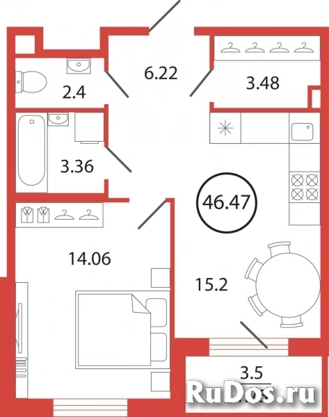 Продам 1 комнатную квартиру 46 м2 фото