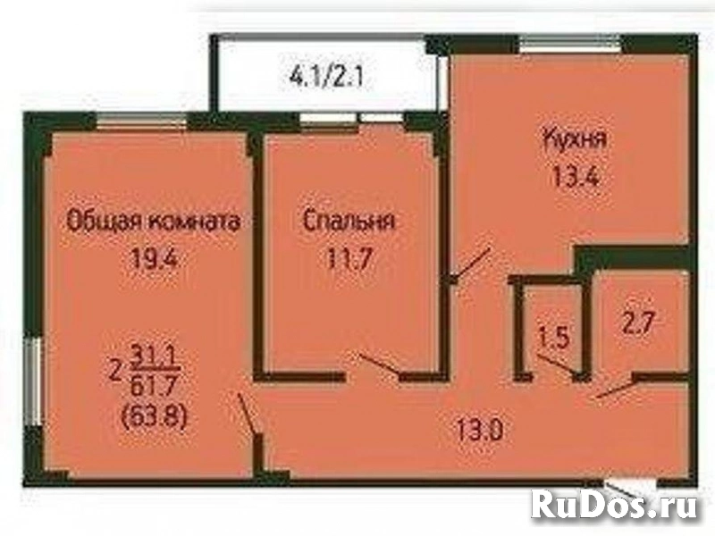 Продам 2 комнатную квартиру 63 м2 фотка