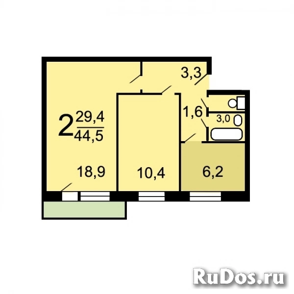 Продам 2 комнатную квартиру 45 м2 изображение 3