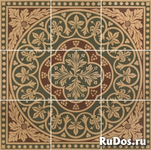 Керамическая плитка Original Style Victorian Floor Tiles Disraeli Green 45.7x45.7 фото
