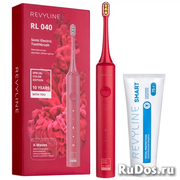 Набор зубная щетка Revyline RL 040 маджента и паста Smart фото
