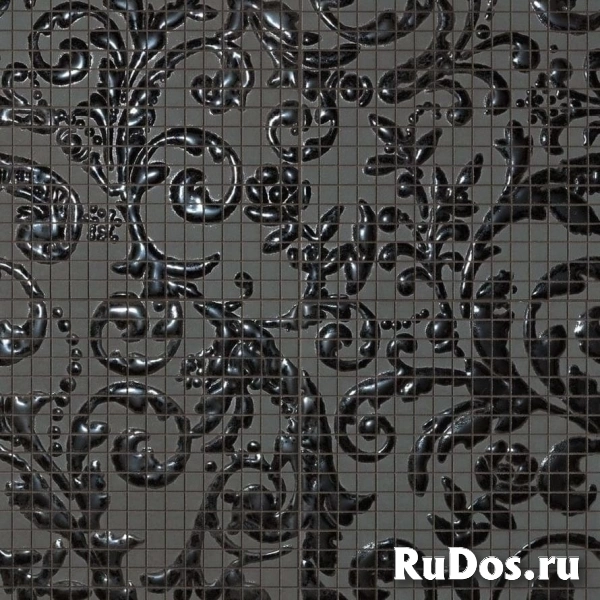 Мозаика Fap Mosaici Dark Side Damasco Black Gloss Mosaico 60x60 фото