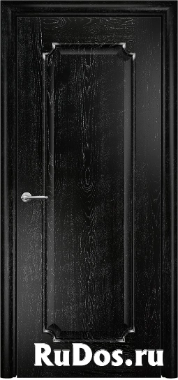 Дверь Оникс модель Палермо 2 Цвет:эмаль черная патина серебро Остекление:Без стекла фото