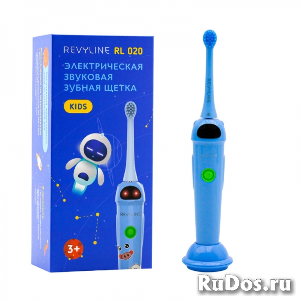 Звуковая щетка для детей в синем корпусе Revyline RL020 Kids фото