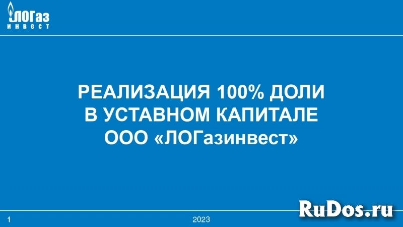 Доли в размере 100 % от уставного капитала ООО «ЛОГазинвест», г. Кировск фото