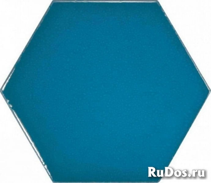 Мозаика настенная Equipe Scale Hexagon Mosaic Electric Blue 31x38 см, м.кв. фото