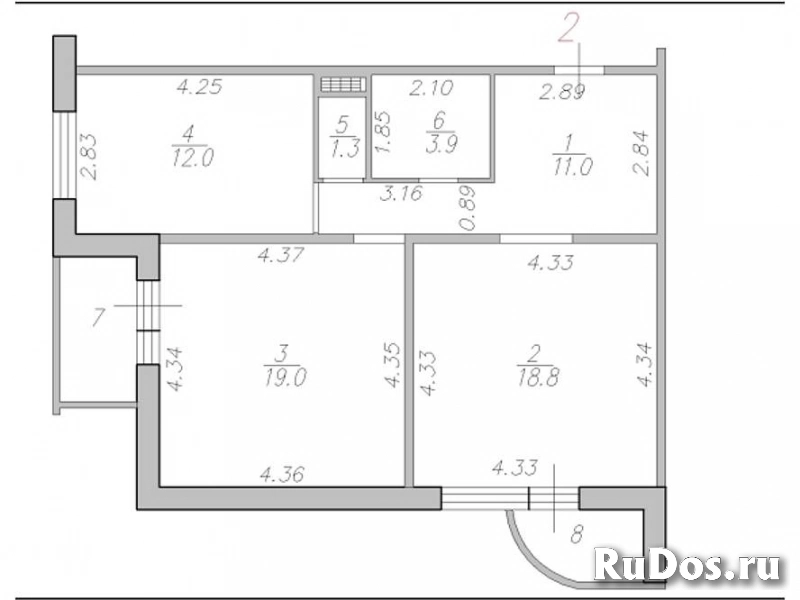 Продам 2 комнатную квартиру 66 м2 изображение 9