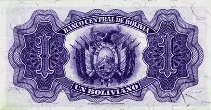 Банкнота 1 боливиано, Боливия фотка