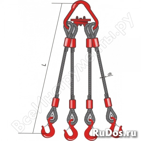 Четырехветвевой канатный строп КантаПлюс о4СК-16,0/3,0м фото