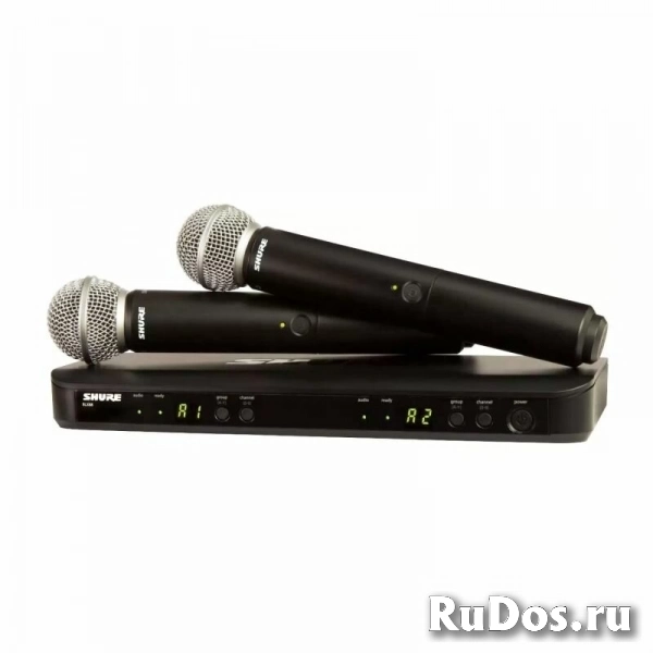 Радиосистема SHURE BLX288E/SM58 M17 662-686 MHz двухканальная с двумя ручными передатчиками SM58 фото