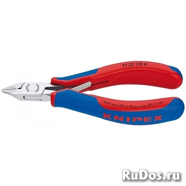 Кусачки боковые для электроники Knipex KN-7732120H c запрессованным лезвием из твердых сплавов фото