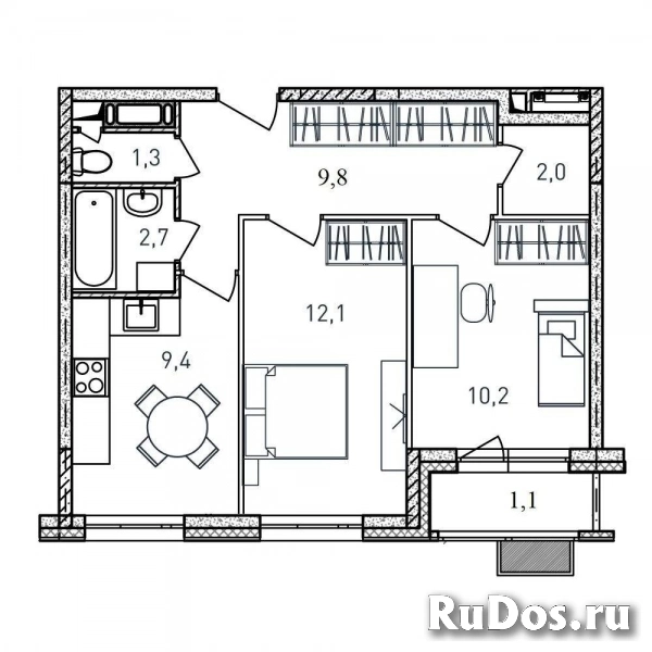 Продам 2 комнатную квартиру 48 м2 фото