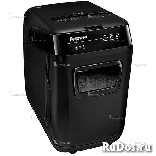 Уничтожитель бумаг Fellowes AutoMax 200C (FS-46536) автоподатчик 200л., 32 литр, 4х38мм P-4, скобы/скрепки/карты/CD диски фото