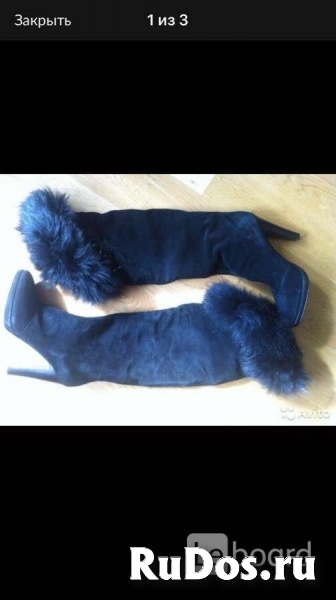 Ботфорты сапоги новые ferre италия 39 размер черные замша мех ено фото