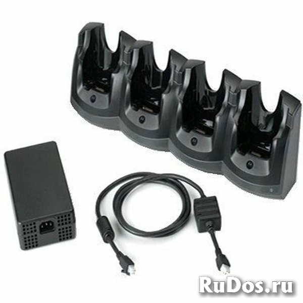Базовая станция для мобильного компьютера 4 Slot Charge Only Cradle Kit. Kit includes: 4 Slot Charge Cradle (CRD5501-4000CR), Power Supply (PWRS-14000-241R), DC Cord (50-16002-029R), Buy country specific 3 wire AC Cord separately. фото