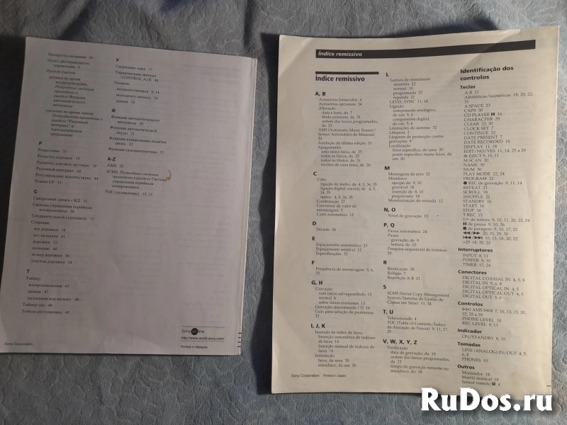Инструкции SONY  от  Минидисковых дек изображение 7