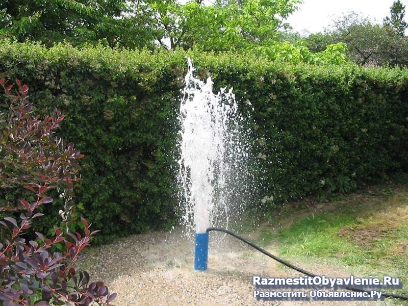 Чистка водоносных скважин. фото