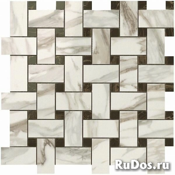 Плитка Atlas Concorde Supernova Marble S.M. Calacatta Gold Twist Mosaic 30,5x30,5/S.M. Калакатта Голд Моз Твист 30,5x30,5 600110000069 фото