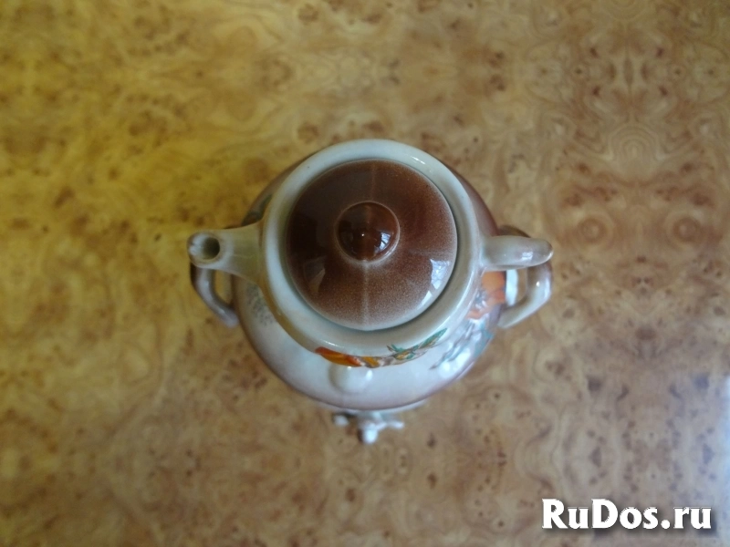 Керамический самовар с чайником декоративный изображение 3