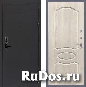 Дверь входная (стальная, металлическая) Сенатор Практик 3К Electro 5230 ФЛ-128 quot;Беленый дубquot; с электронным замком фото
