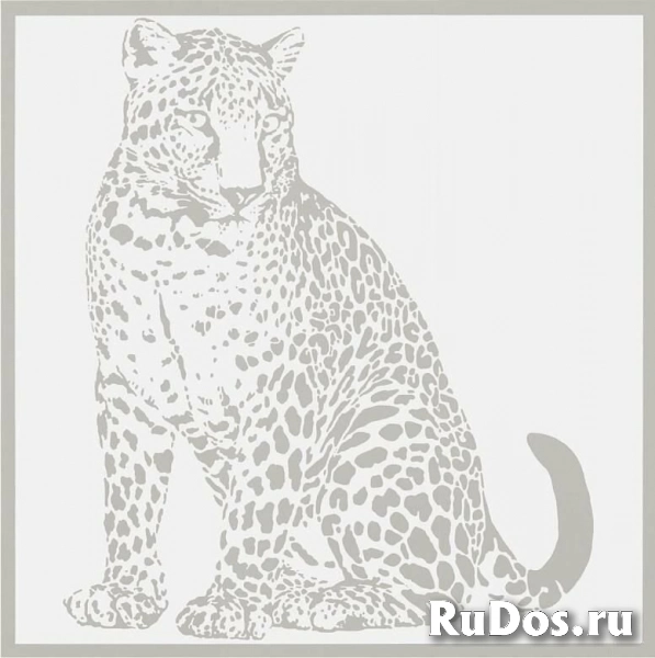 Декор Petracers GG D LEO SED. 04 Gran Gala Leopardo Seduto Bianco 94.5x94.9 фото