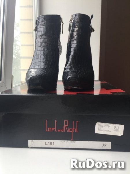 Ботинки left&rite италия 39 размер кожа черные платформа каблук 1 изображение 9