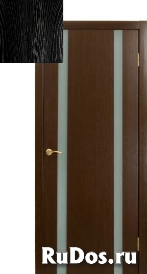 Дверь межкомнатная Оникс Верона 2 co cтеклом Цвет quot;Черная эмаль с серебряной патинойquot; фото