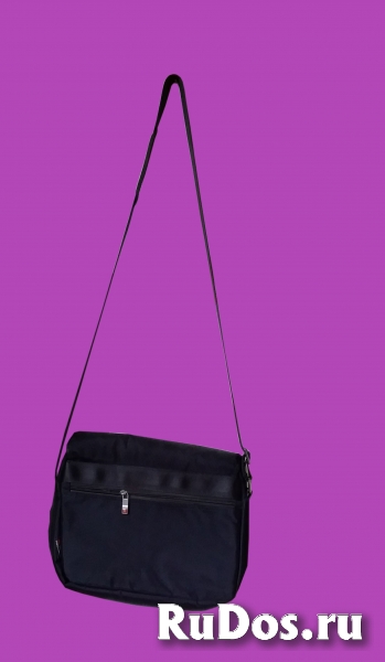 Наплечная сумка кросс-боди, черная,  из полиэстера, новая фотка