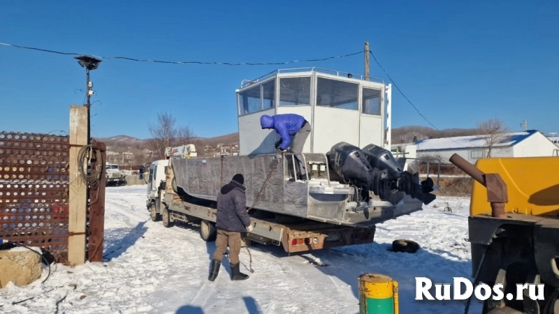 Катер алюминиевый 10 м аппарельный с рубкой новый N10 изображение 5