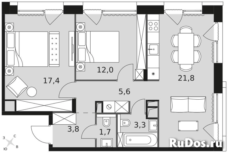 Продам 3 комнатную квартиру 66.2 м2 фотка