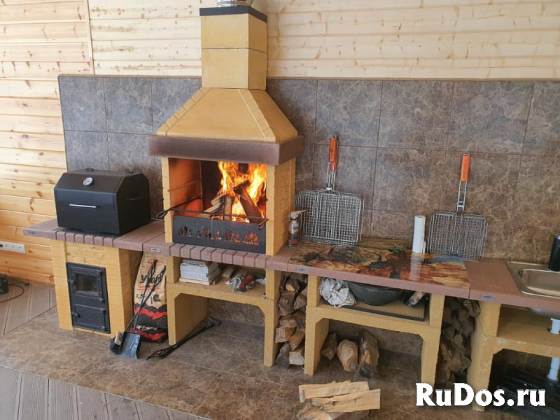 Печь барбекю с мангалом Принц для беседки или участка изображение 3